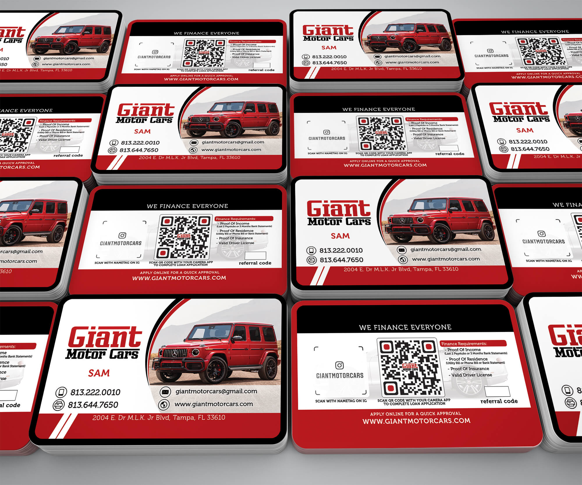 Giant Motor Cars Business Card